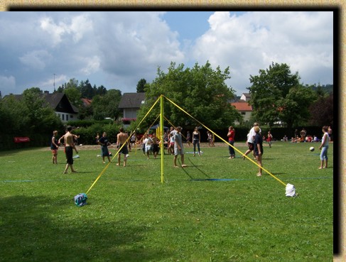 Blick über die Spielfelder